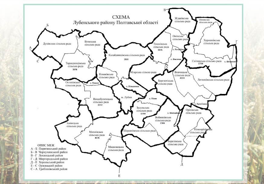 Схема Лубенського району Полтавської Області